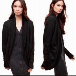Aritzia Wilfred Diderot Cocoon Open Cardigan Sweater Small black studs